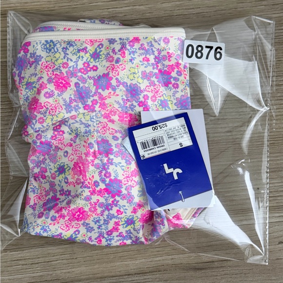 JoyLab Women's Floral Print Piped Longline Sports Bra, Pink - All Sizes - Picture 11 of 15